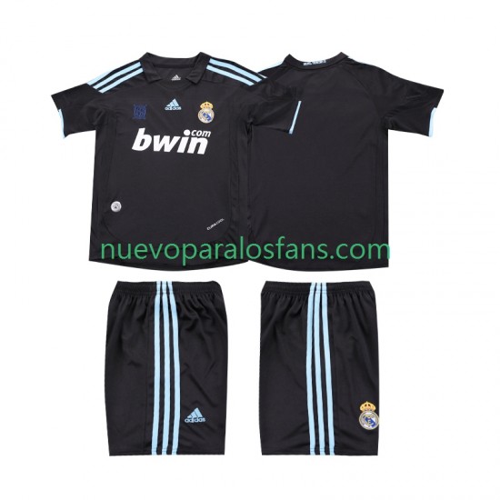Camiseta de Fútbol Real Madrid 2009 Retro Niño Exterior 2010 Manga Corta