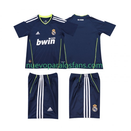 Camiseta de Fútbol Real Madrid Retro Niño Exterior 2011 2010 Manga Corta