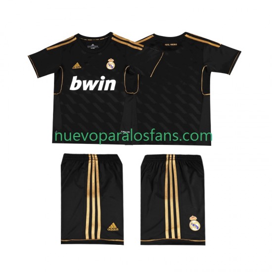 Camiseta de Fútbol Real Madrid 2012 Retro Niño Exterior 2011 Manga Corta