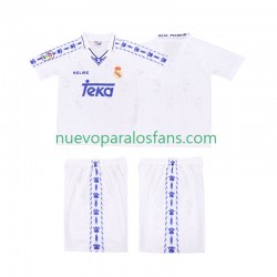 Camiseta de Fútbol Real Madrid 1996-1997 Retro Niño Casa Manga Corta