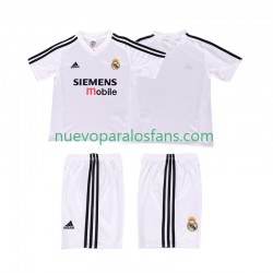 Camiseta de Fútbol Real Madrid 5 Retro Niño Casa 2004 2002 Manga Corta