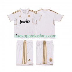 Camiseta de Fútbol Real Madrid 2012 Retro Niño Casa 2011 Manga Corta