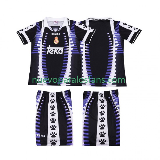 Camiseta de Fútbol Real Madrid 1997 Retro Niño Tercera 1998 Manga Corta