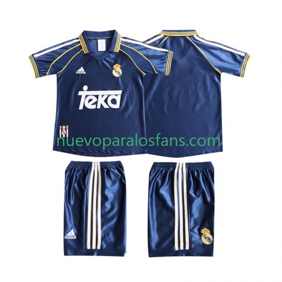 Camiseta de Fútbol Real Madrid Retro Niño Tercera 1998 1999 Manga Corta