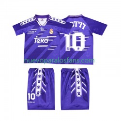 Camiseta de Fútbol Real Madrid TOTTI 10 1996 Retro Niño Exterior 1994 Manga Corta