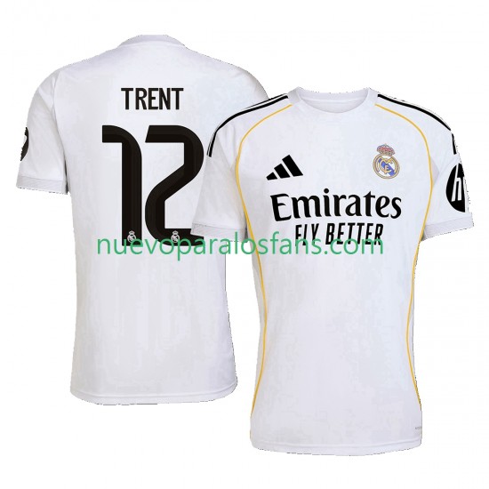 Camiseta de Fútbol Real Madrid Trent Alexander-Arnold 12 Hombre Casa 2025-2026 Manga Corta
