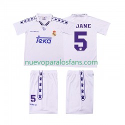 Camiseta de Fútbol Real Madrid ZIDANE 5 1996 Retro Niño Casa 1994 Manga Corta