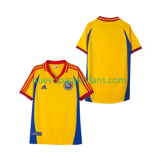Camiseta de Fútbol Rumania 2000 Retro Hombre Casa Manga Corta