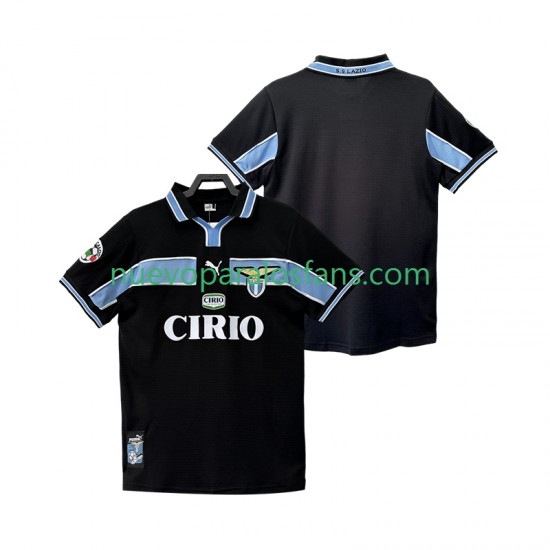 Camiseta de Fútbol SS Lazio Retro Hombre Exterior 1998 1999 Manga Corta