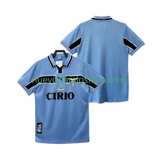 Camiseta de Fútbol SS Lazio Retro Hombre Casa 1998 1999 Manga Corta