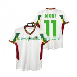 Camiseta de Fútbol Senegal DIOUF 11 Retro Hombre Casa 2002 Manga Corta