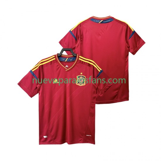 Camiseta de Fútbol España 2012 Retro Hombre Casa Manga Corta