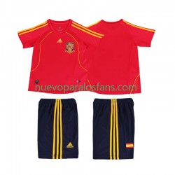 Camiseta de Fútbol España Retro Niño Casa 2008 Manga Corta