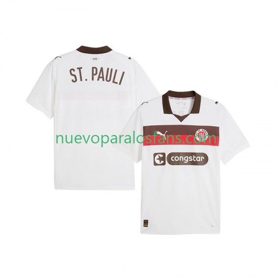 Camiseta de Fútbol St. Pauli Hombre Exterior 2025-2026 Manga Corta