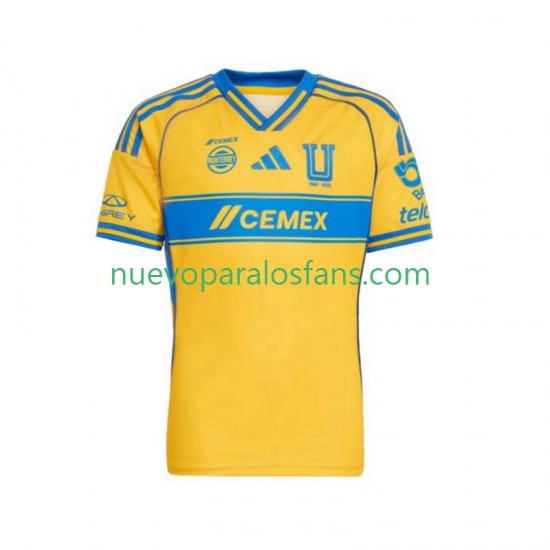 Camiseta de Fútbol Tigres UANL Hombre Casa 2025-2026 Manga Corta