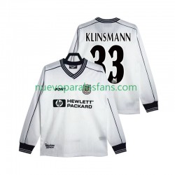 Camiseta de Fútbol Tottenham Hotspur KLINSMANN 33 1997 Retro Hombre Casa 1999 Manga Larga