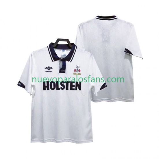Camiseta de Fútbol Tottenham Hotspur 1991 1993 Retro Hombre Casa Manga Corta