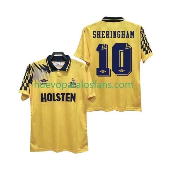 Camiseta de Fútbol Tottenham Hotspur SHERINGHAM 10 1992 Retro Hombre Exterior 1994 Manga Corta