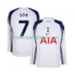 Camiseta de Fútbol Tottenham Hotspur Son Heung-Min 7 Hombre Casa 2025-2026 Manga Larga