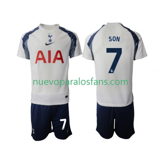 Camiseta de Fútbol Tottenham Hotspur Son Heung-Min 7 Niño Casa 2025-2026 Manga Corta
