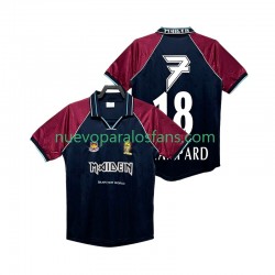 Camiseta de Fútbol West Ham United LAMPARD 18 Iron Maiden Retro Hombre Casa 1999 Manga Corta
