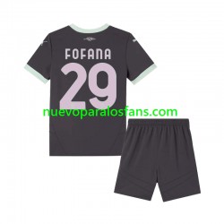 Camiseta de Fútbol AC Milan Fofana 29 Niño Tercera 2024-2025 Manga Corta