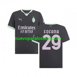 Camiseta de Fútbol AC Milan Fofana 29 Hombre Tercera 2024-2025 Manga Corta