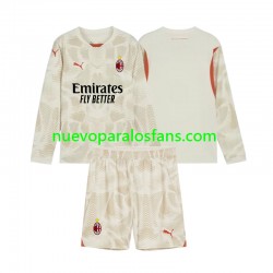Camiseta de Fútbol AC Milan Portero Niño Tercera 2024-2025 Manga Larga