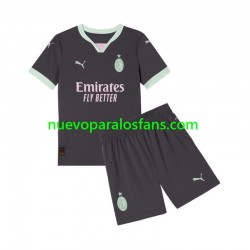 Camiseta de Fútbol AC Milan Niño Tercera 2024-2025 Manga Corta