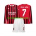 Camiseta de Fútbol AC Milan Morata 7 Niño Casa 2024-2025 Manga Larga