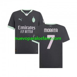 Camiseta de Fútbol AC Milan Morata 7 Hombre Tercera 2024-2025 Manga Corta