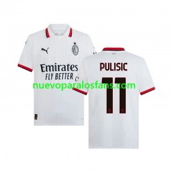 Camiseta de Fútbol AC Milan PULISIC 11 Hombre Exterior 2024-2025 Manga Corta