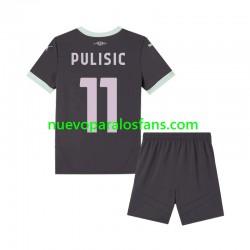 Camiseta de Fútbol AC Milan Pulisic 11 Niño Tercera 2024-2025 Manga Corta