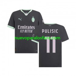 Camiseta de Fútbol AC Milan Pulisic 11 Hombre Tercera 2024-2025 Manga Corta