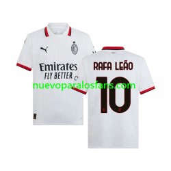Camiseta de Fútbol AC Milan RAFA LEAO 10 Hombre Exterior 2024-2025 Manga Corta