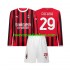 Camiseta de Fútbol AC Milan Youssouf Fofana 29 Niño Casa 2024-2025 Manga Larga