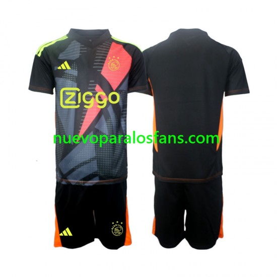 Camiseta de Fútbol AFC Ajax Portero Niño Casa 2024-2025 Manga Corta