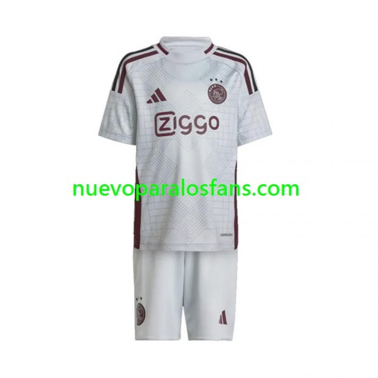 Camiseta de Fútbol AFC Ajax Niño Tercera 2024-2025 Manga Corta