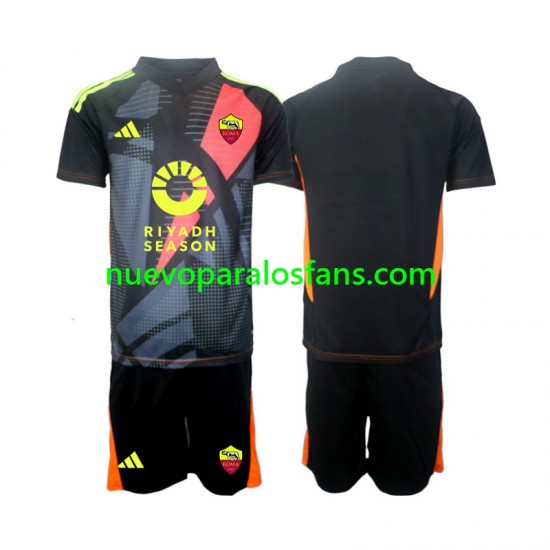 Camiseta de Fútbol AS Roma Portero Niño Casa 2024-2025 Manga Corta