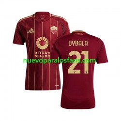 Camiseta de Fútbol AS Roma Paulo Dybala 21 Hombre Casa 2024-2025 Manga Corta