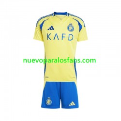 Camiseta de Fútbol Al Nassr Niño Casa 2024-2025 Manga Corta