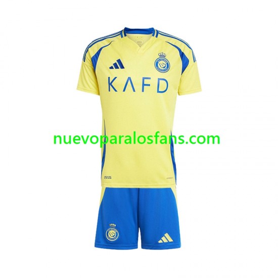 Camiseta de Fútbol Al Nassr Niño Casa 2024-2025 Manga Corta