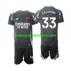 Camiseta de Fútbol Arsenal Calafiori 33 Niño Exterior 2024-2025 Manga Corta