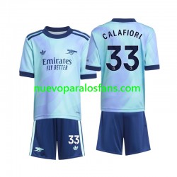 Camiseta de Fútbol Arsenal Calafiori 33 Niño Tercera 2024-2025 Manga Corta