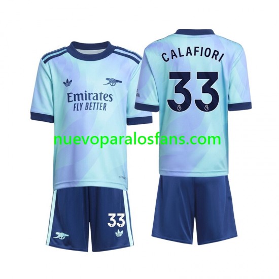 Camiseta de Fútbol Arsenal Calafiori 33 Niño Tercera 2024-2025 Manga Corta