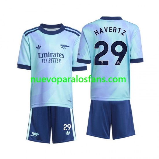 Camiseta de Fútbol Arsenal Havertz 29 Niño Tercera 2024-2025 Manga Corta