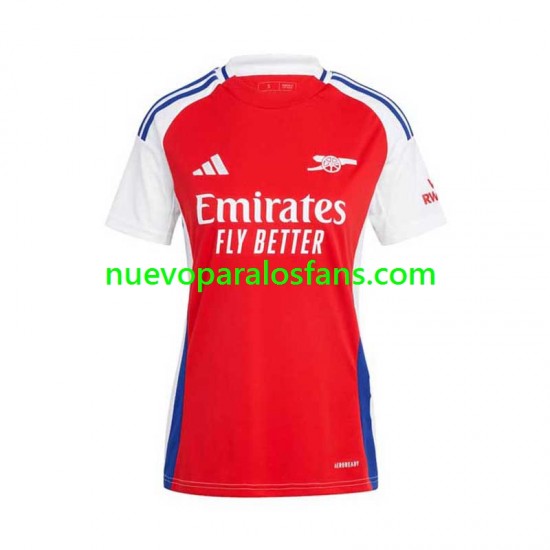 Camiseta de Fútbol Arsenal Mujer Casa 2024-2025 Manga Corta
