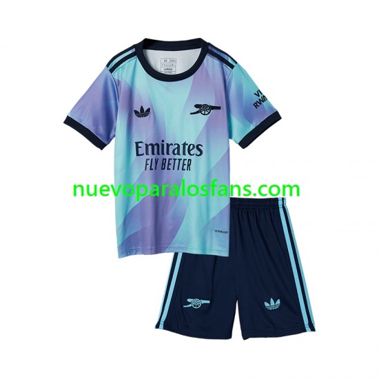 Camiseta de Fútbol Arsenal Niño Tercera 2024-2025 Manga Corta