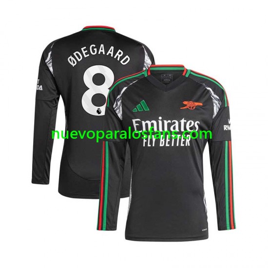 Camiseta de Fútbol Arsenal Martin Odegaard 8 Hombre Exterior 2024-2025 Manga Larga
