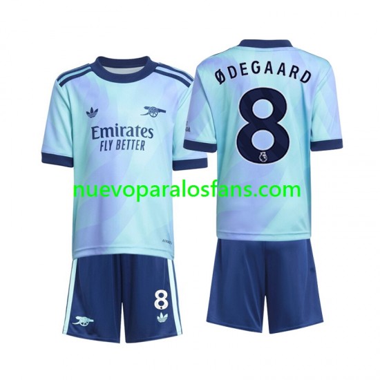 Camiseta de Fútbol Arsenal Odegaard 8 Niño Tercera 2024-2025 Manga Corta